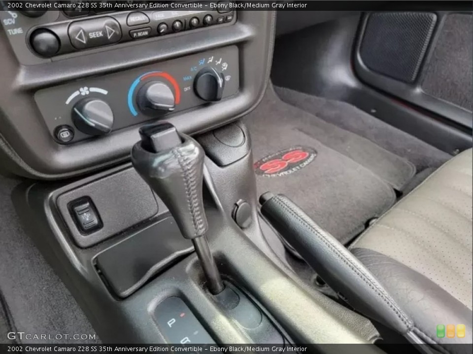Ebony Black/Medium Gray Interior Transmission for the 2002 Chevrolet Camaro Z28 SS 35th Anniversary Edition Convertible #146218440