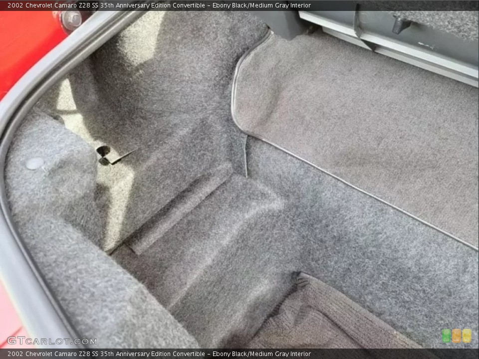 Ebony Black/Medium Gray Interior Trunk for the 2002 Chevrolet Camaro Z28 SS 35th Anniversary Edition Convertible #146218855
