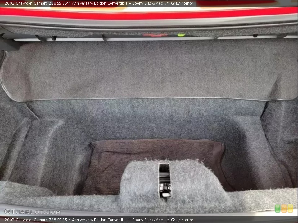 Ebony Black/Medium Gray Interior Trunk for the 2002 Chevrolet Camaro Z28 SS 35th Anniversary Edition Convertible #146218881