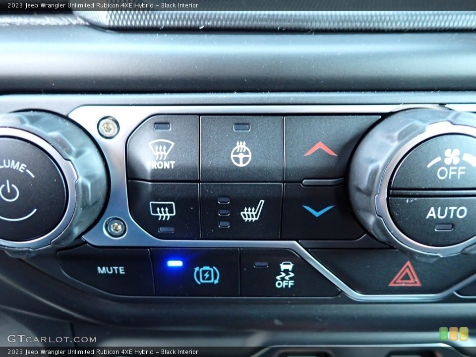 Black Interior Controls for the 2023 Jeep Wrangler Unlimited Rubicon 4XE Hybrid #146219541