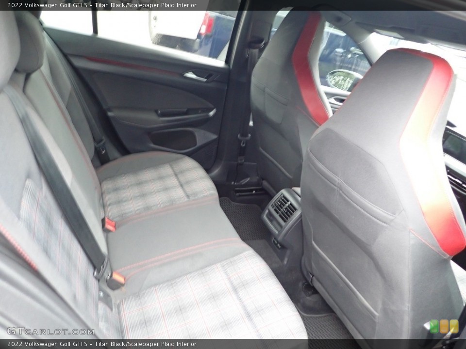Titan Black/Scalepaper Plaid Interior Rear Seat for the 2022 Volkswagen Golf GTI S #146220942