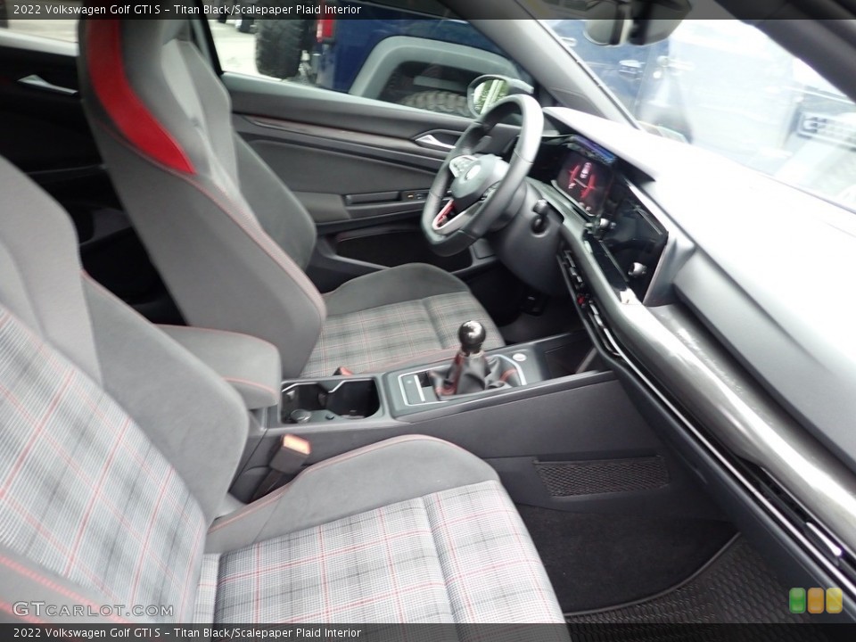 Titan Black/Scalepaper Plaid Interior Front Seat for the 2022 Volkswagen Golf GTI S #146220963