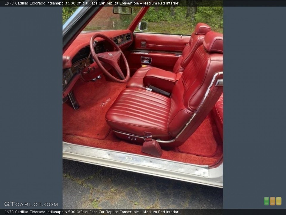 Medium Red Interior Front Seat for the 1973 Cadillac Eldorado Indianapolis 500 Official Pace Car Replica Convertible #146222049