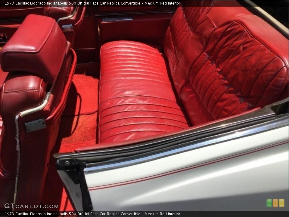 Medium Red Interior Rear Seat for the 1973 Cadillac Eldorado Indianapolis 500 Official Pace Car Replica Convertible #146222085