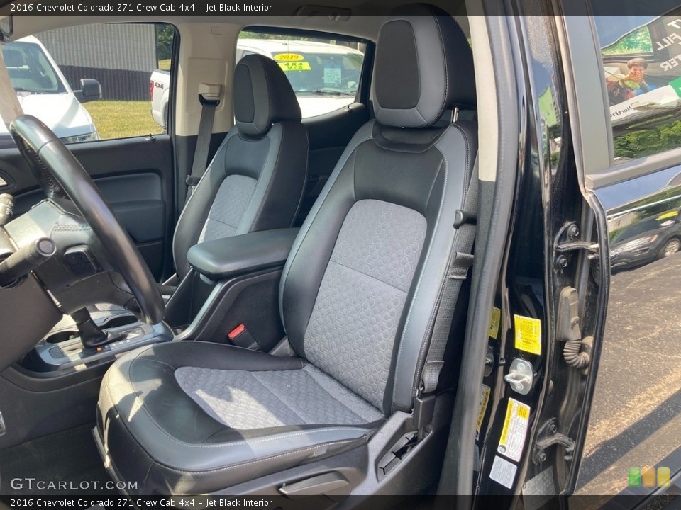 Jet Black Interior Front Seat for the 2016 Chevrolet Colorado Z71 Crew Cab 4x4 #146224543