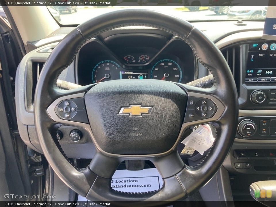 Jet Black Interior Steering Wheel for the 2016 Chevrolet Colorado Z71 Crew Cab 4x4 #146224695