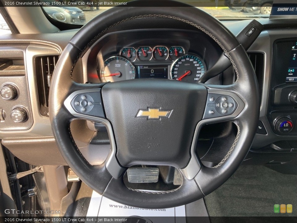 Jet Black Interior Steering Wheel for the 2016 Chevrolet Silverado 1500 LT Crew Cab 4x4 #146225550