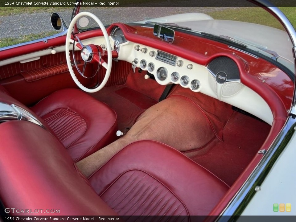 Red 1954 Chevrolet Corvette Interiors