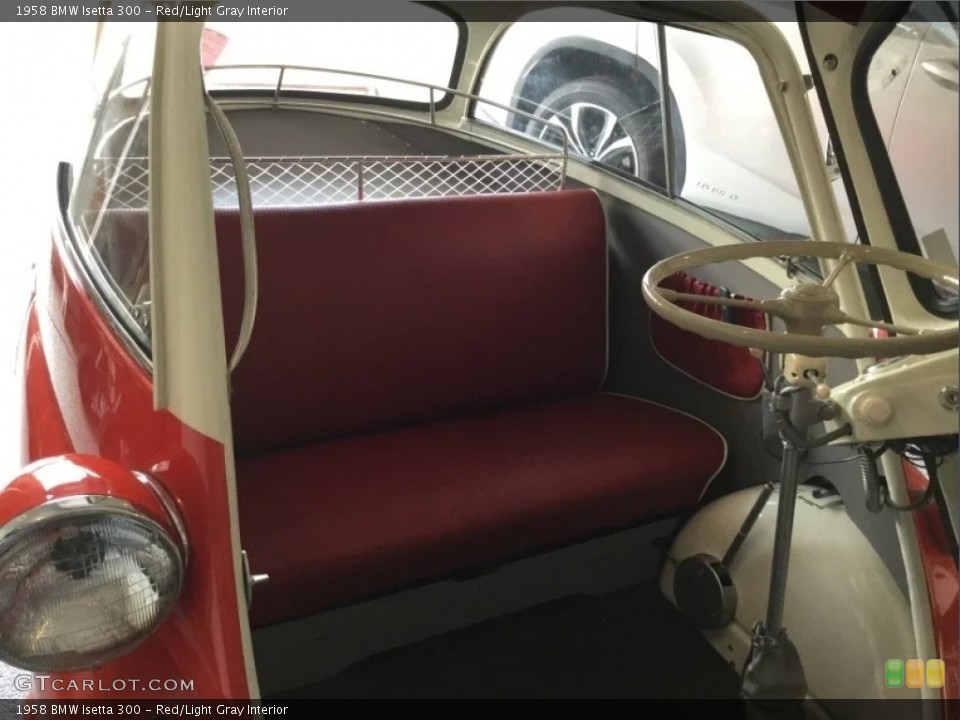 Red/Light Gray Interior Front Seat for the 1958 BMW Isetta 300 #146226381
