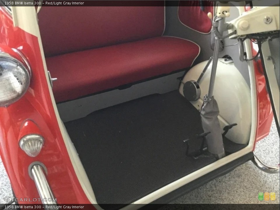 Red/Light Gray 1958 BMW Isetta Interiors