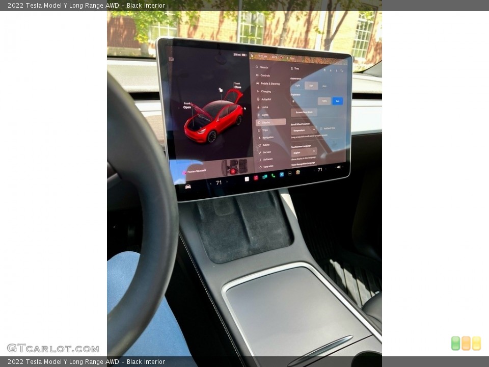 Black Interior Controls for the 2022 Tesla Model Y Long Range AWD #146227521