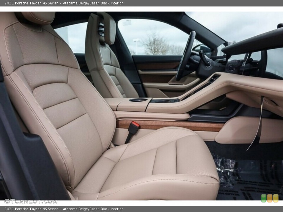 Atacama Beige/Basalt Black 2021 Porsche Taycan Interiors