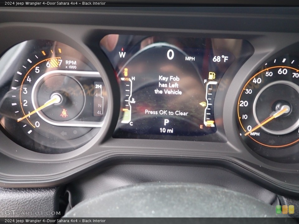 Black Interior Gauges for the 2024 Jeep Wrangler 4-Door Sahara 4x4 #146229750