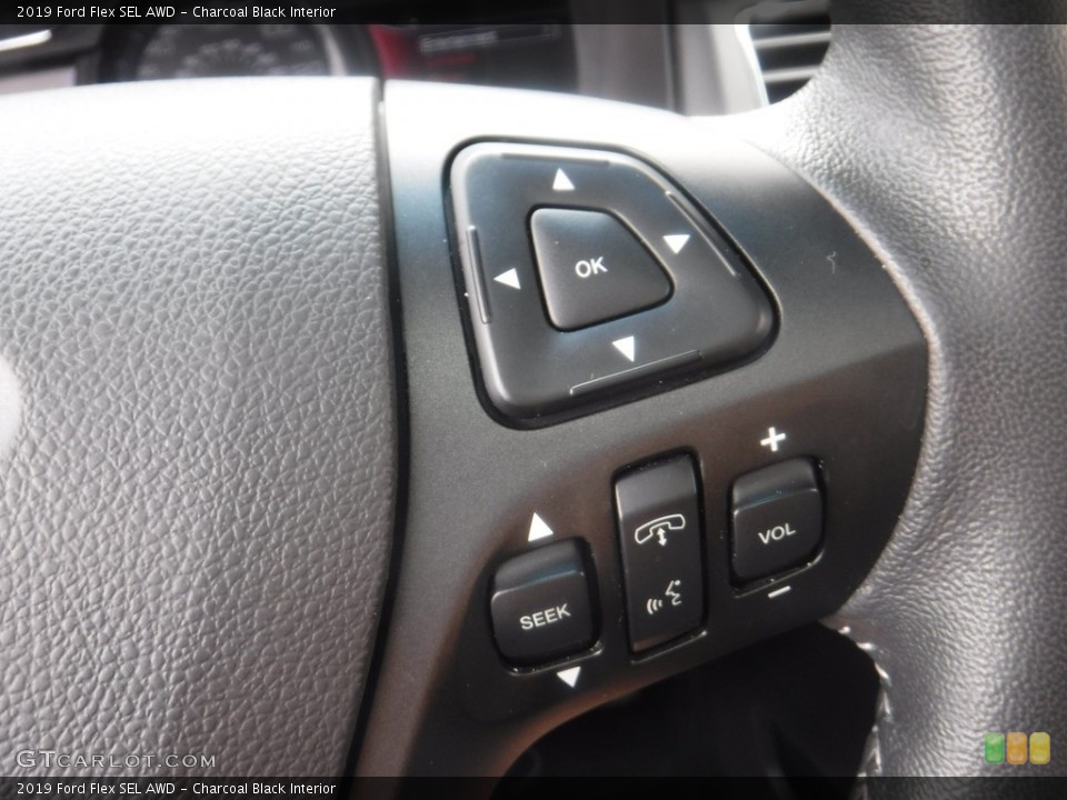 Charcoal Black Interior Steering Wheel for the 2019 Ford Flex SEL AWD #146230836