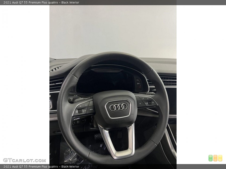 Black Interior Steering Wheel for the 2021 Audi Q7 55 Premium Plus quattro #146231289