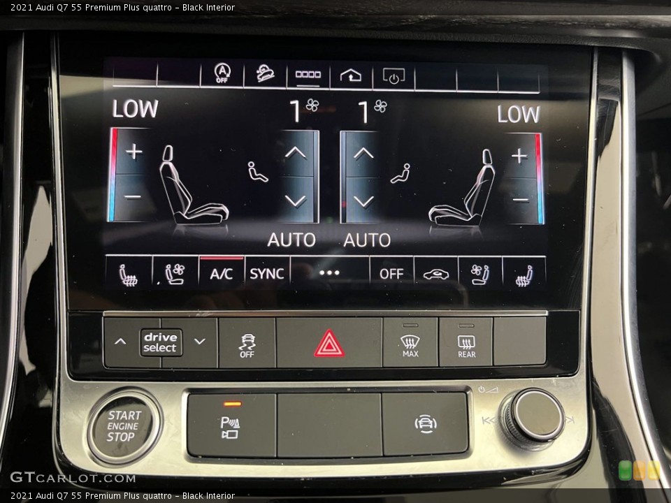 Black Interior Controls for the 2021 Audi Q7 55 Premium Plus quattro #146231379
