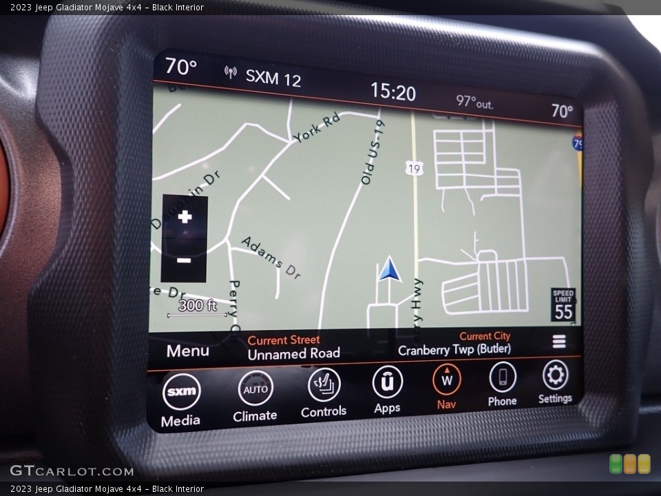 Black Interior Navigation for the 2023 Jeep Gladiator Mojave 4x4 #146232009
