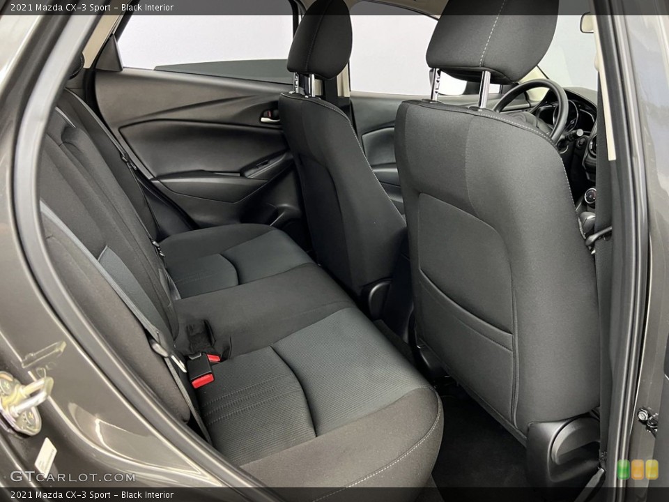Black Interior Rear Seat for the 2021 Mazda CX-3 Sport #146233815