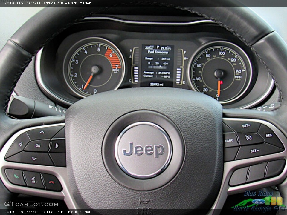 Black Interior Steering Wheel for the 2019 Jeep Cherokee Latitude Plus #146236242
