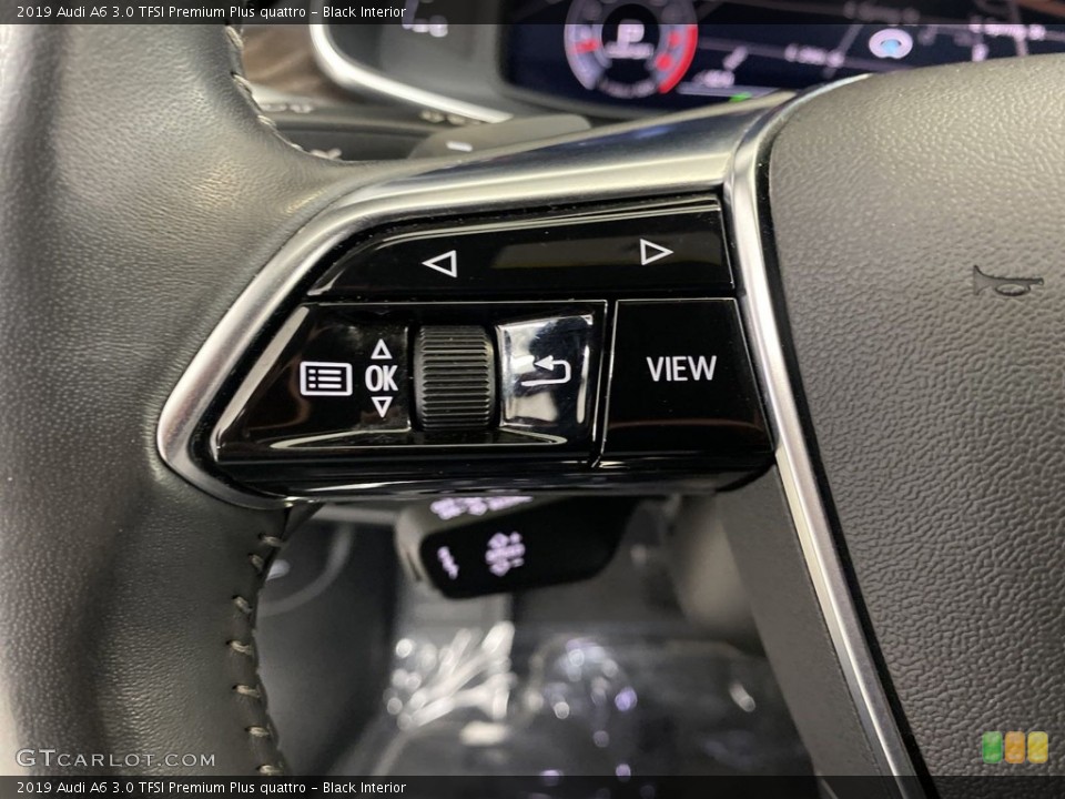 Black Interior Steering Wheel for the 2019 Audi A6 3.0 TFSI Premium Plus quattro #146237019