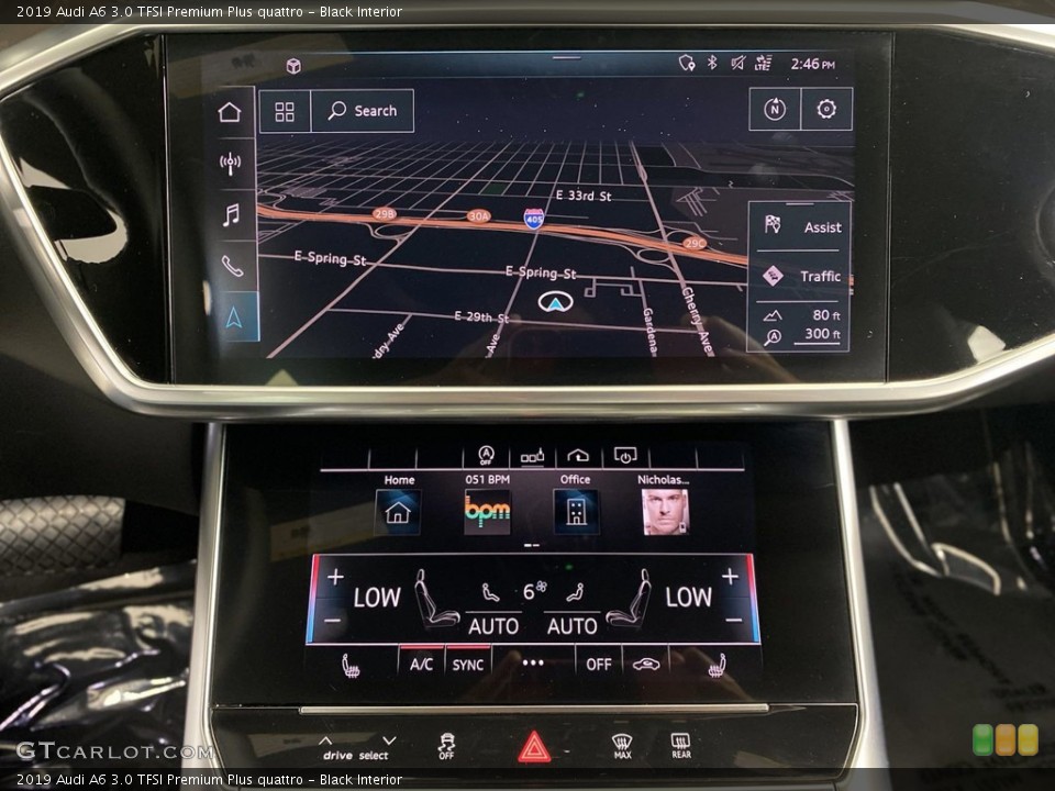 Black Interior Controls for the 2019 Audi A6 3.0 TFSI Premium Plus quattro #146237127