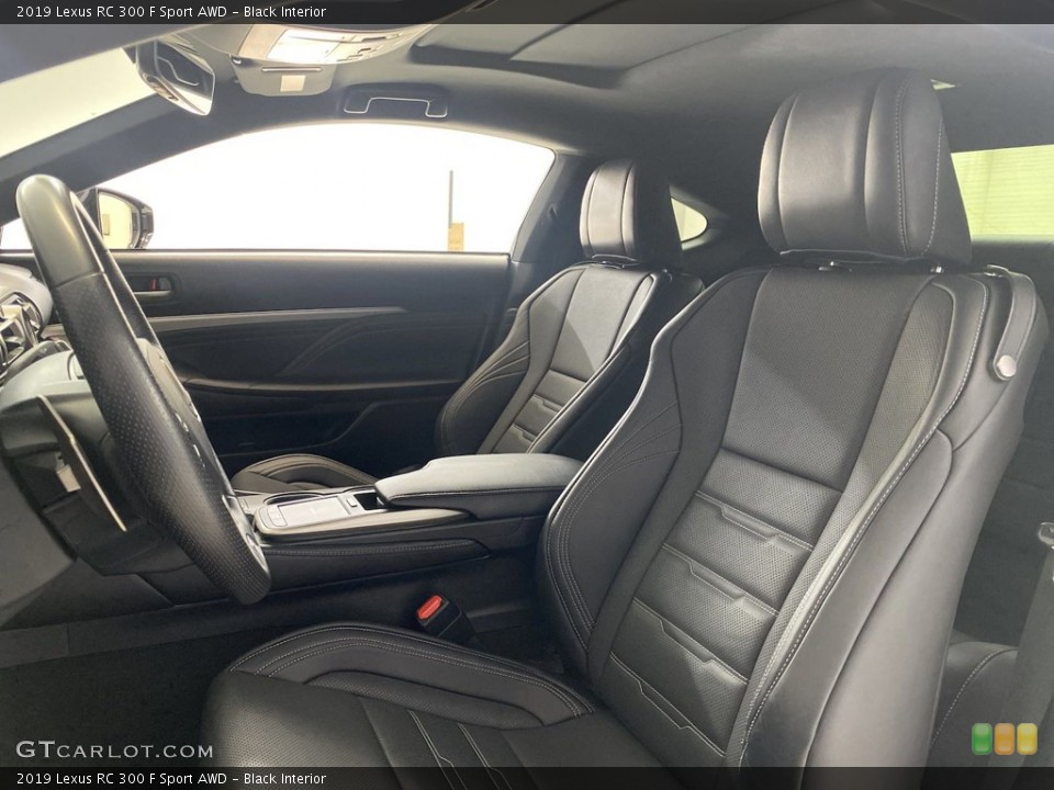 Black Interior Front Seat for the 2019 Lexus RC 300 F Sport AWD #146237686