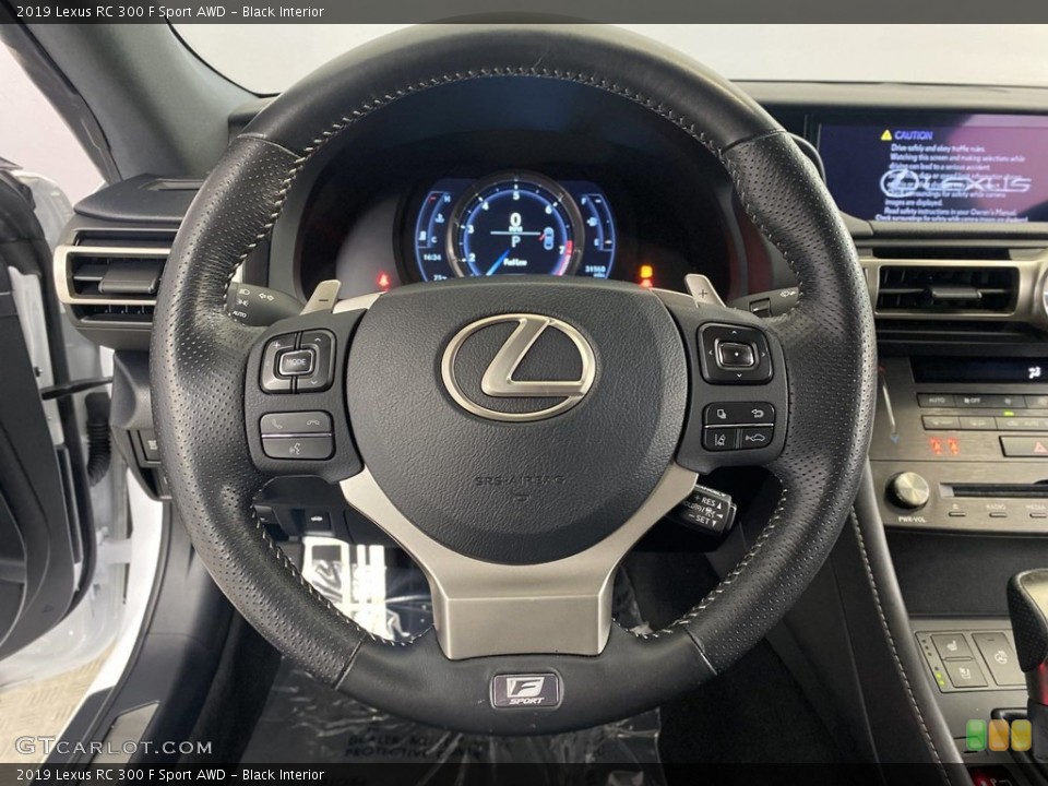 Black Interior Steering Wheel for the 2019 Lexus RC 300 F Sport AWD #146237700