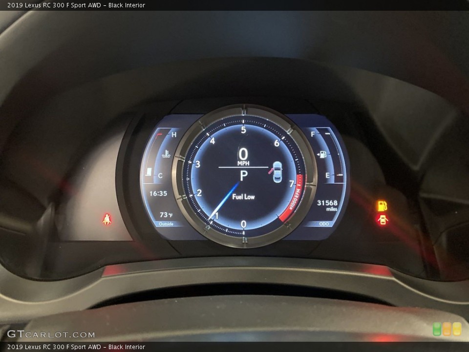 Black Interior Gauges for the 2019 Lexus RC 300 F Sport AWD #146237757