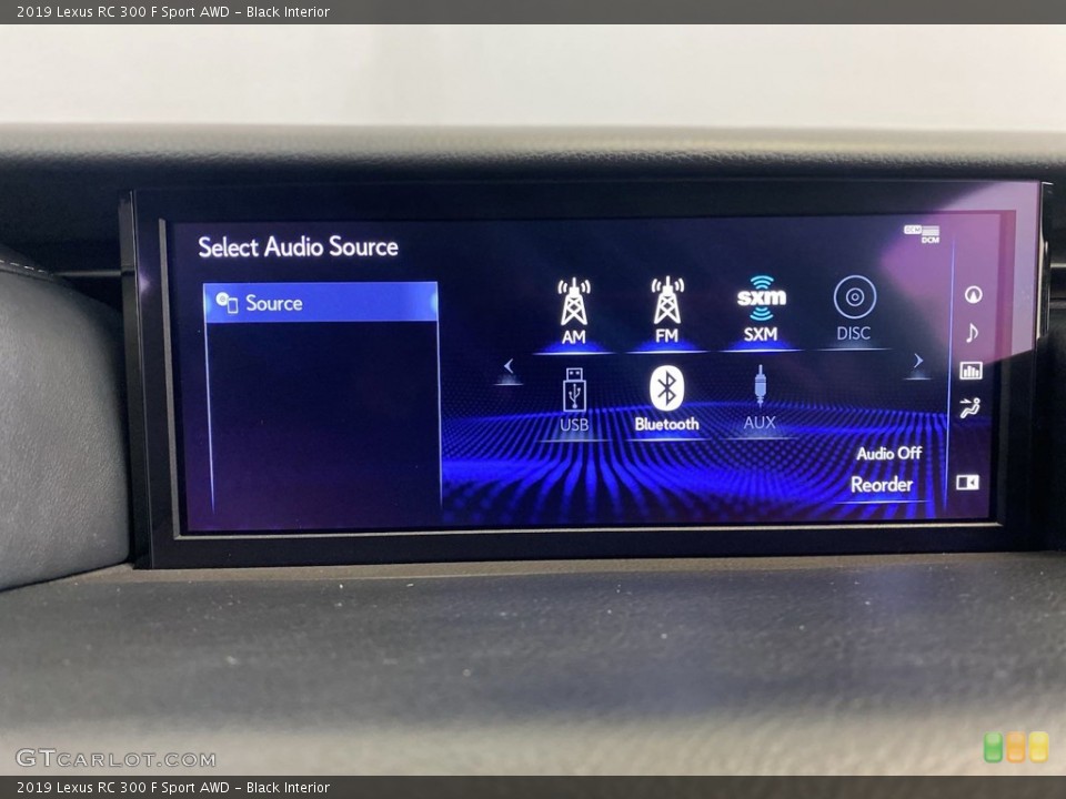 Black Interior Controls for the 2019 Lexus RC 300 F Sport AWD #146237811