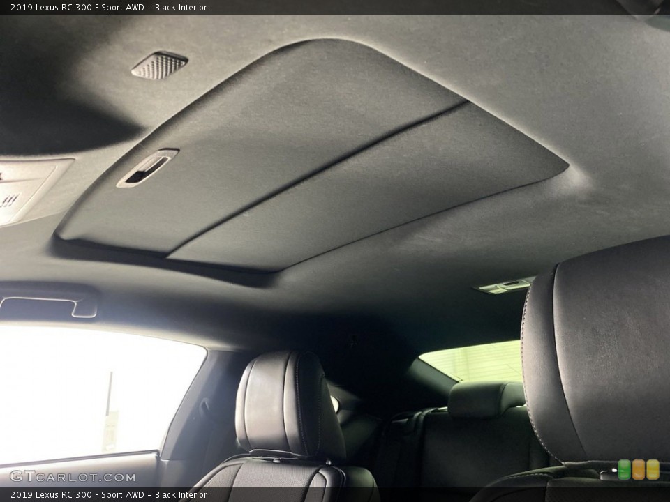 Black Interior Sunroof for the 2019 Lexus RC 300 F Sport AWD #146237991