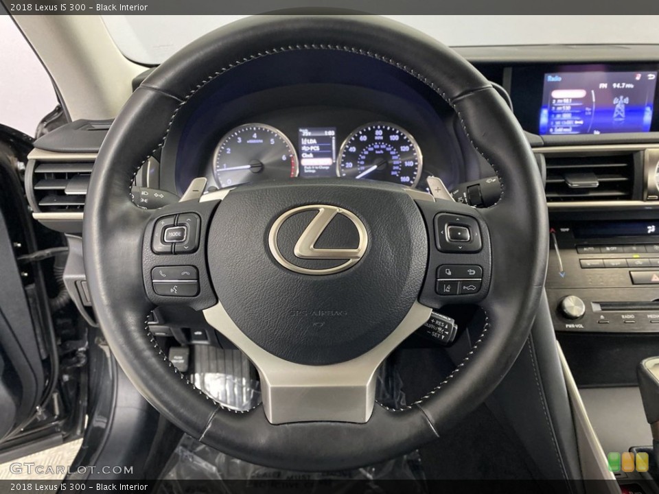Black Interior Steering Wheel for the 2018 Lexus IS 300 #146239088
