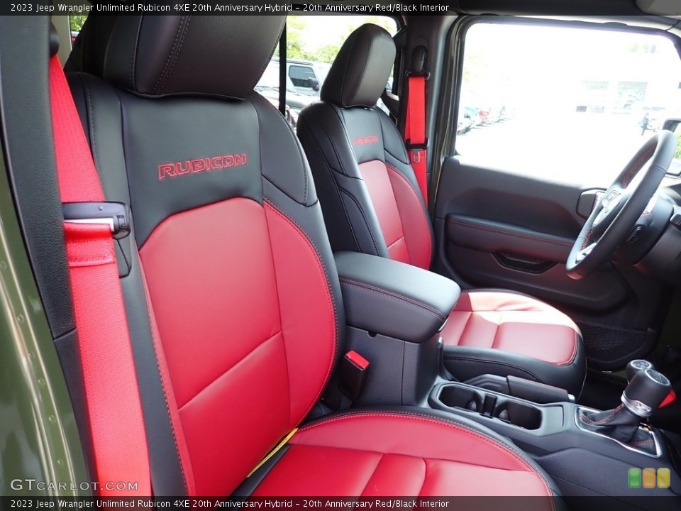 20th Anniversary Red/Black Interior Front Seat for the 2023 Jeep Wrangler Unlimited Rubicon 4XE 20th Anniversary Hybrid #146240958