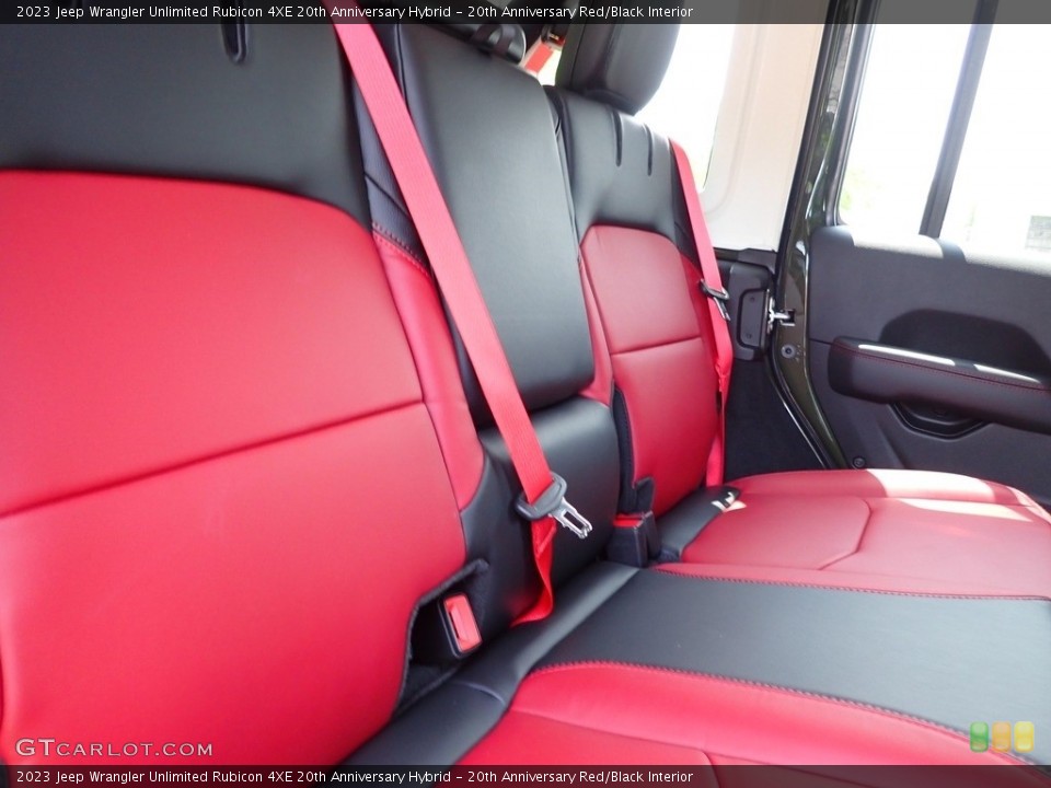 20th Anniversary Red/Black Interior Rear Seat for the 2023 Jeep Wrangler Unlimited Rubicon 4XE 20th Anniversary Hybrid #146240973