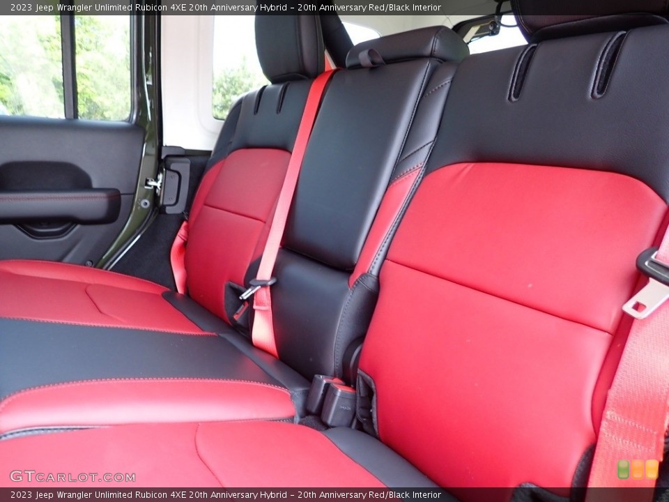 20th Anniversary Red/Black Interior Rear Seat for the 2023 Jeep Wrangler Unlimited Rubicon 4XE 20th Anniversary Hybrid #146240991