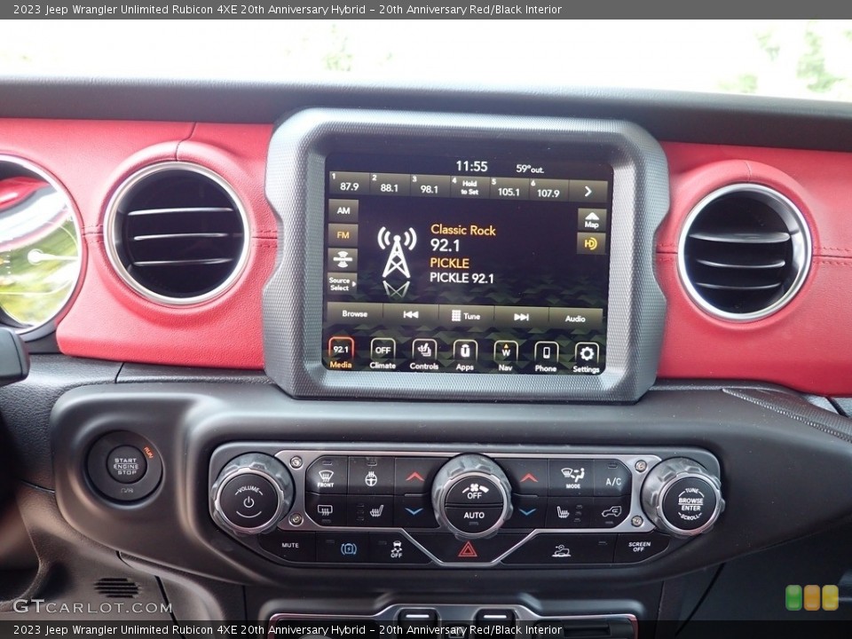 20th Anniversary Red/Black Interior Controls for the 2023 Jeep Wrangler Unlimited Rubicon 4XE 20th Anniversary Hybrid #146241090