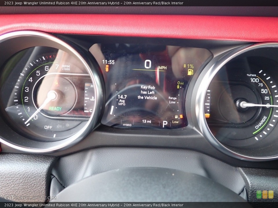 20th Anniversary Red/Black Interior Gauges for the 2023 Jeep Wrangler Unlimited Rubicon 4XE 20th Anniversary Hybrid #146241108