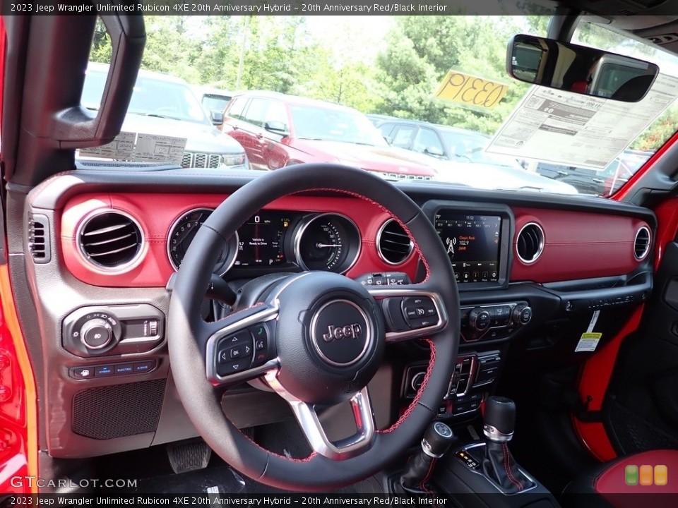 20th Anniversary Red/Black Interior Dashboard for the 2023 Jeep Wrangler Unlimited Rubicon 4XE 20th Anniversary Hybrid #146241372