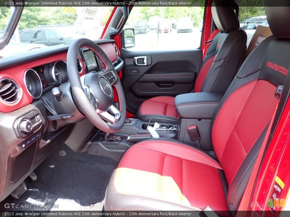 20th Anniversary Red/Black Interior Photo for the 2023 Jeep Wrangler Unlimited Rubicon 4XE 20th Anniversary Hybrid #146241426