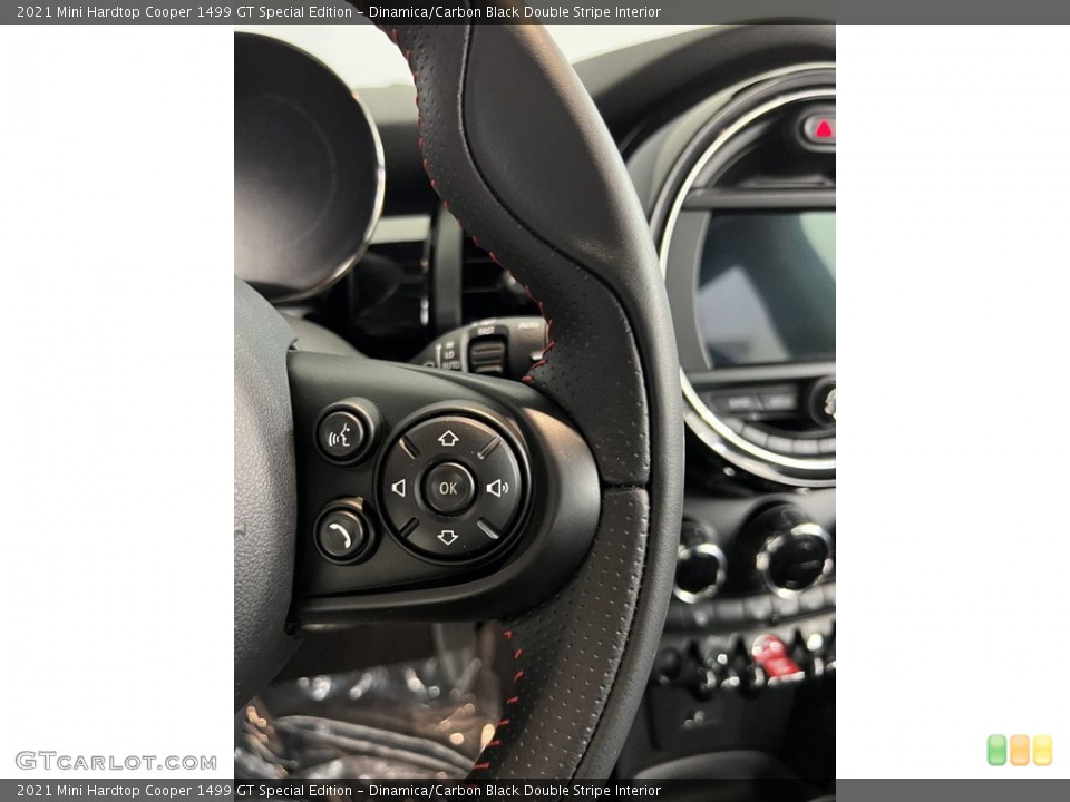 Dinamica/Carbon Black Double Stripe Interior Steering Wheel for the 2021 Mini Hardtop Cooper 1499 GT Special Edition #146244147