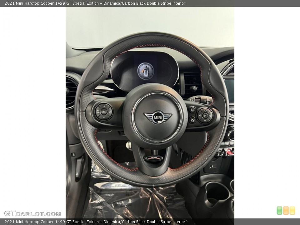 Dinamica/Carbon Black Double Stripe Interior Steering Wheel for the 2021 Mini Hardtop Cooper 1499 GT Special Edition #146244171