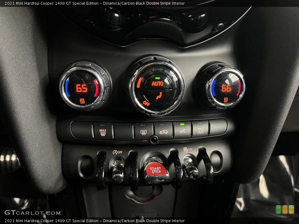 Dinamica/Carbon Black Double Stripe Interior Controls for the 2021 Mini Hardtop Cooper 1499 GT Special Edition #146244201