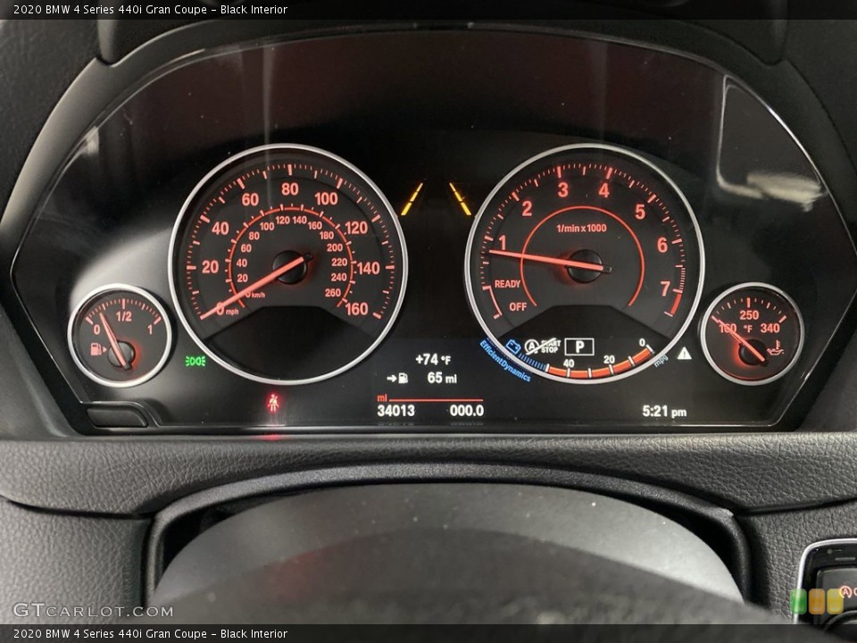 Black Interior Gauges for the 2020 BMW 4 Series 440i Gran Coupe #146244483