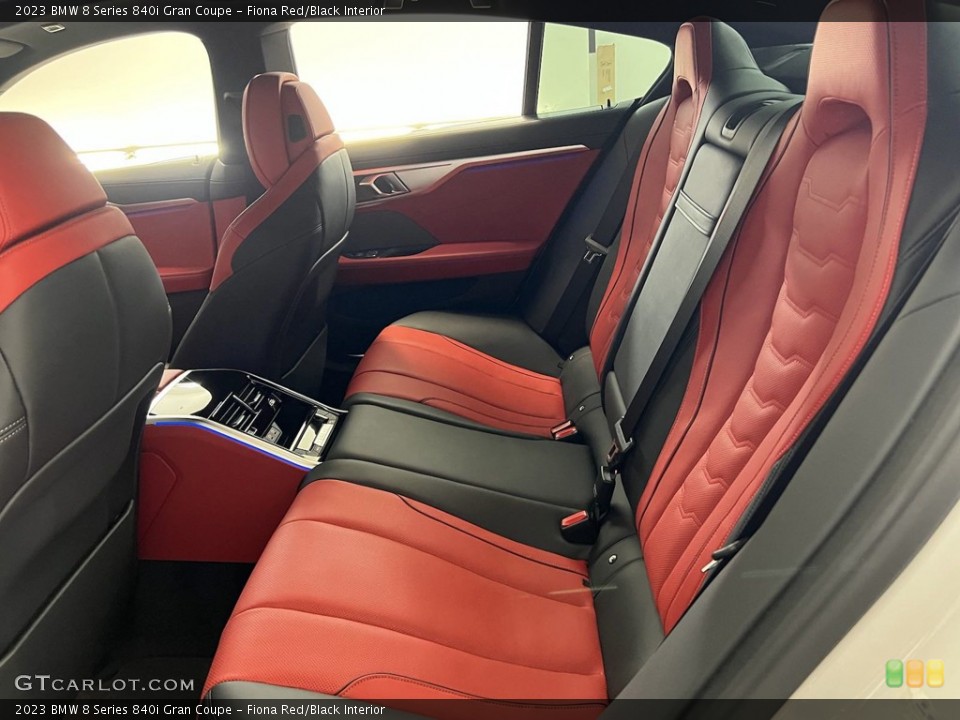 Fiona Red/Black Interior Rear Seat for the 2023 BMW 8 Series 840i Gran Coupe #146245387