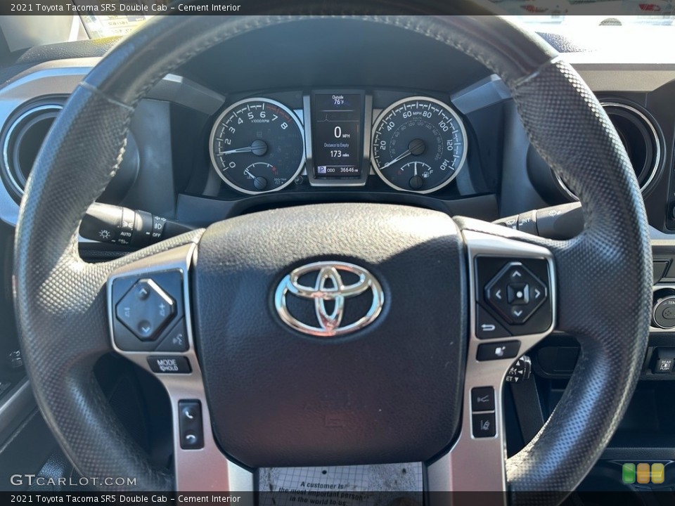 Cement Interior Steering Wheel for the 2021 Toyota Tacoma SR5 Double Cab #146245830