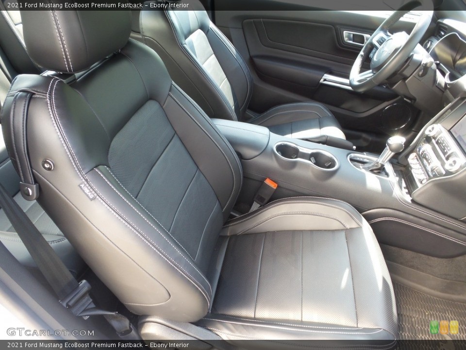 Ebony Interior Front Seat for the 2021 Ford Mustang EcoBoost Premium Fastback #146247942