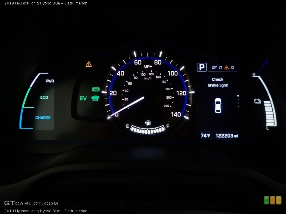 Black Interior Gauges for the 2019 Hyundai Ioniq Hybrid Blue #146248935
