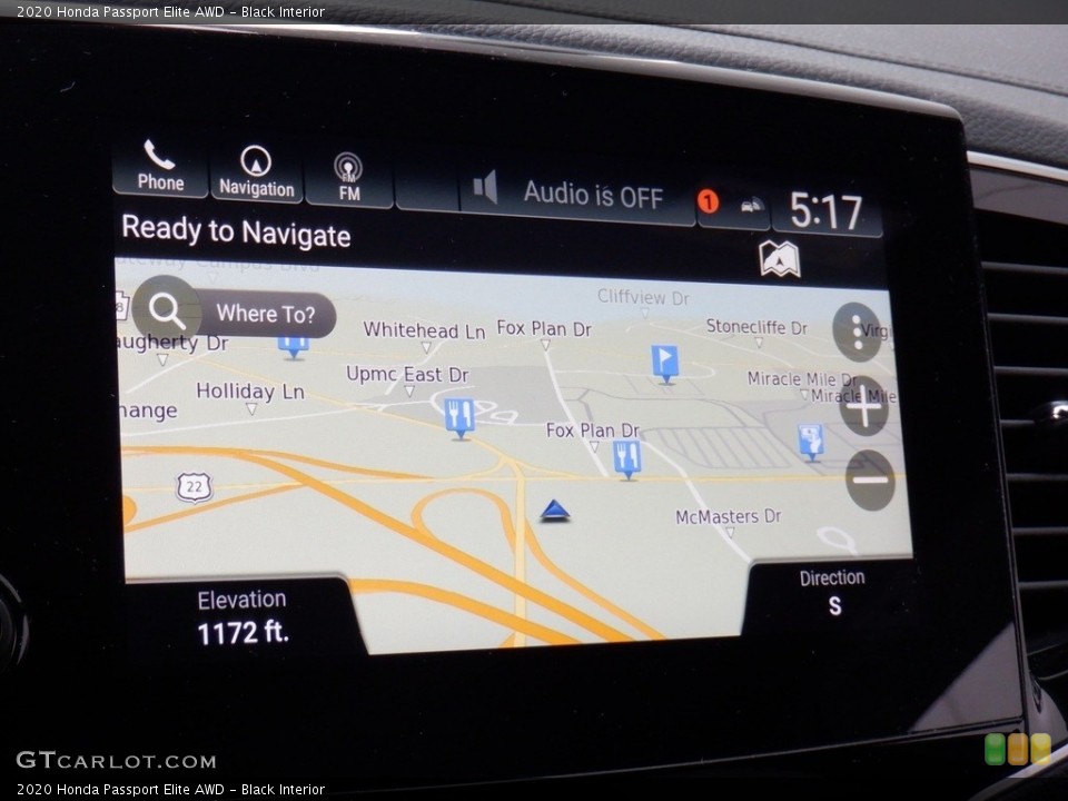 Black Interior Navigation for the 2020 Honda Passport Elite AWD #146253012