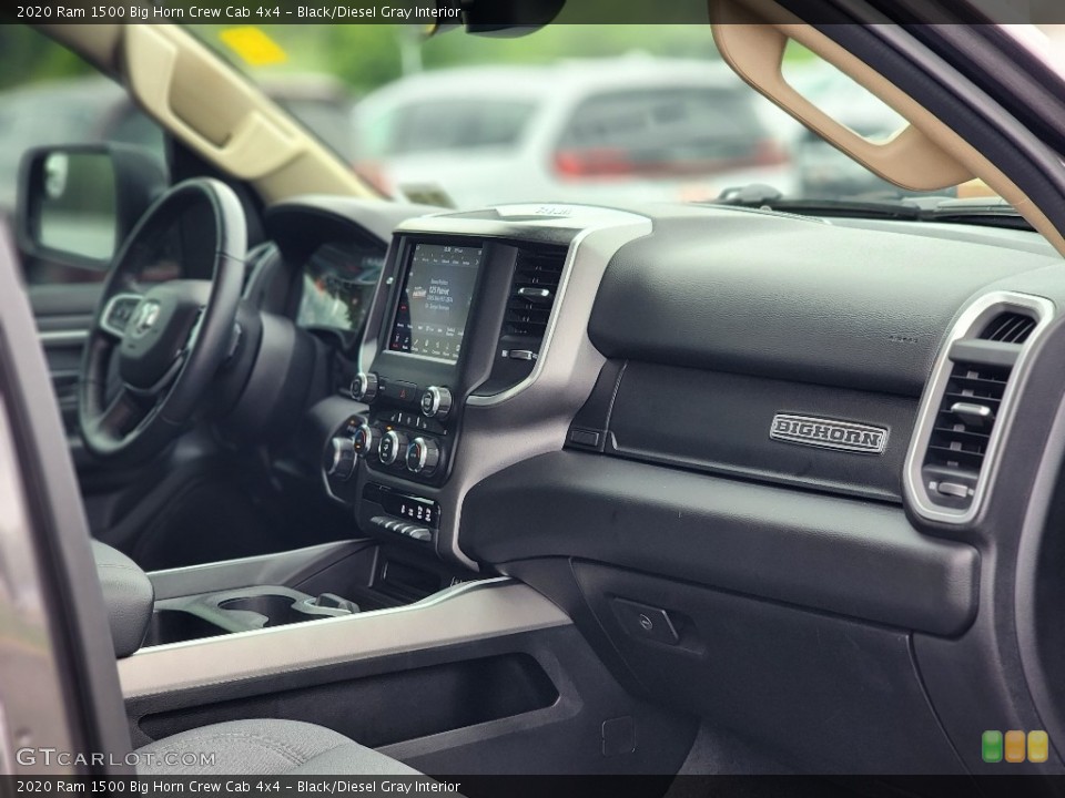 Black/Diesel Gray Interior Dashboard for the 2020 Ram 1500 Big Horn Crew Cab 4x4 #146253537