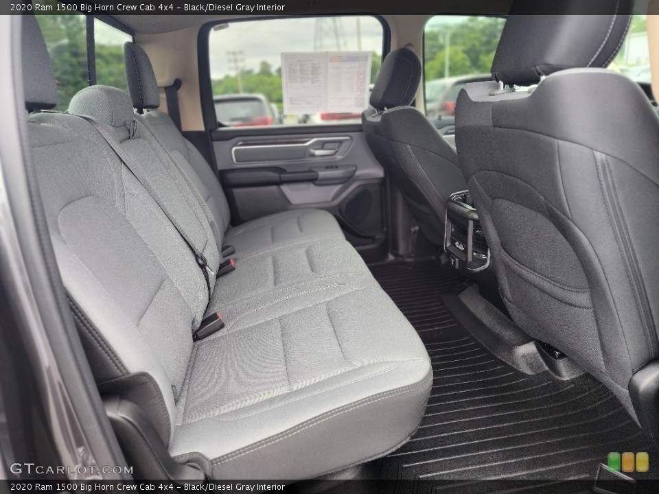 Black/Diesel Gray Interior Rear Seat for the 2020 Ram 1500 Big Horn Crew Cab 4x4 #146253552