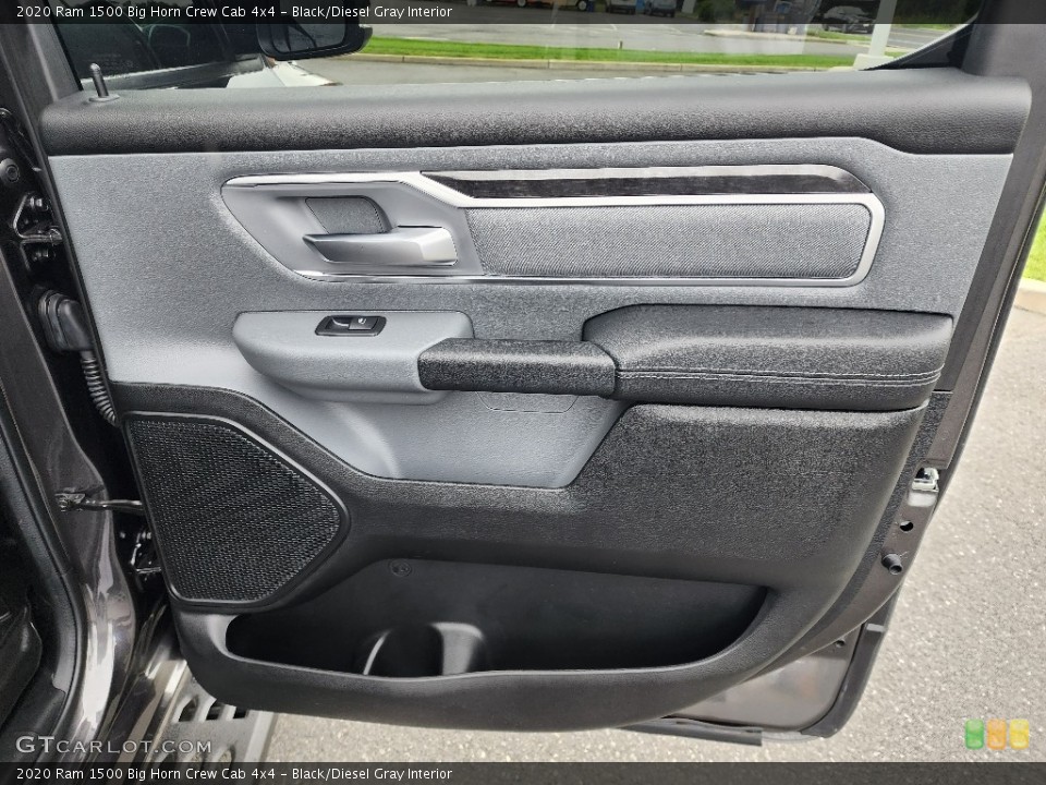Black/Diesel Gray Interior Door Panel for the 2020 Ram 1500 Big Horn Crew Cab 4x4 #146253573